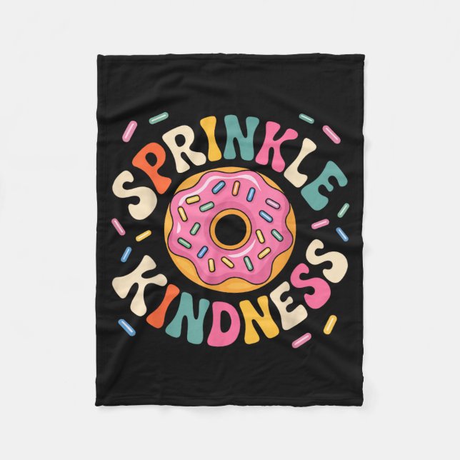 Couverture Polaire Donut Sprinkle Kindness Funny Doughnut Lover Girls (Devant)