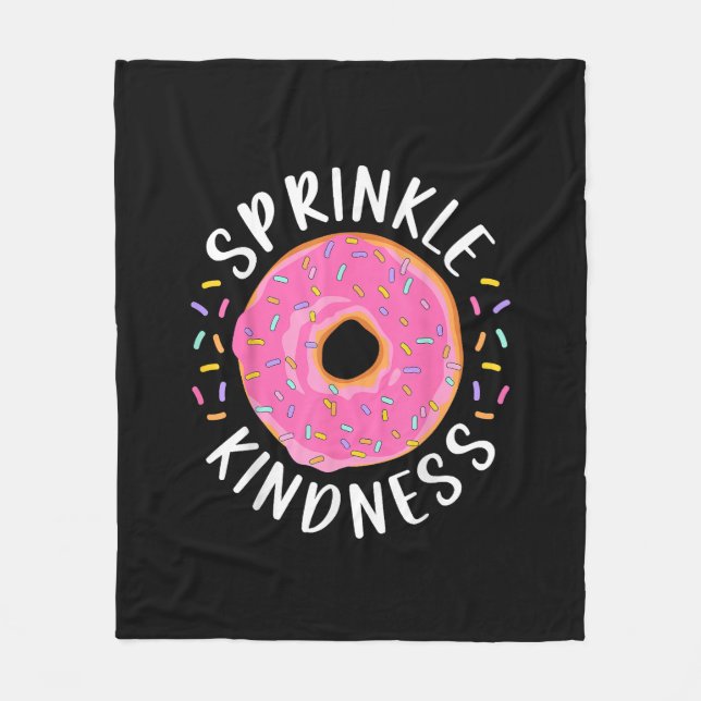Couverture Polaire Donut Sprinkle Kindness Funny Girls Femmes Doughnu (Devant)