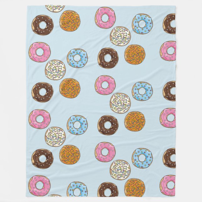 Couverture Polaire Donuts glacés sucrés et colorés (Devant)
