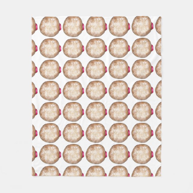 Couverture Polaire Donuts remplis de gelée Doughnut Hanoukka Sufganiy (Devant)