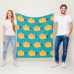 Couverture Polaire Dormir la fille avec chat confortable