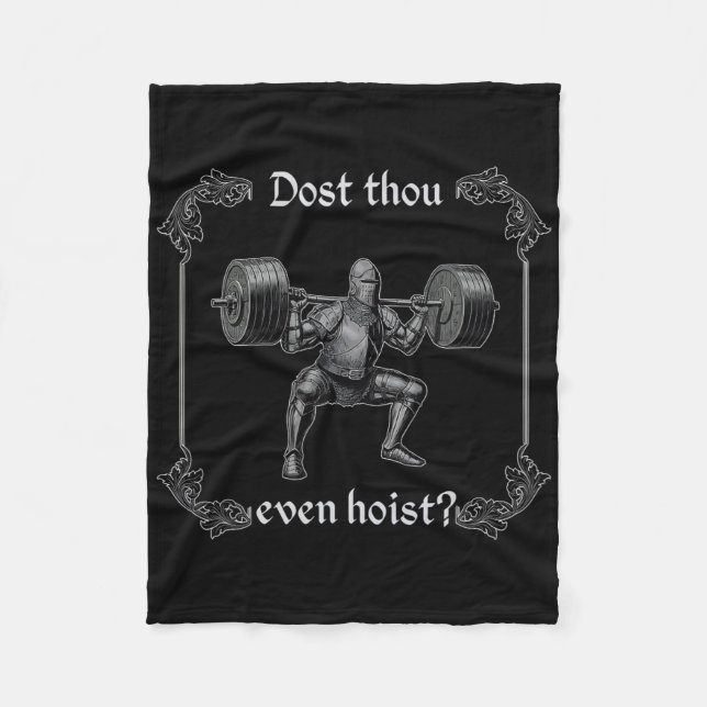 Couverture Polaire Dost Thou Even Hoist Funny Gym Meme  (Devant)