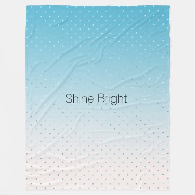 Couverture Polaire Dots Glam Ombre Aqua              (Devant)