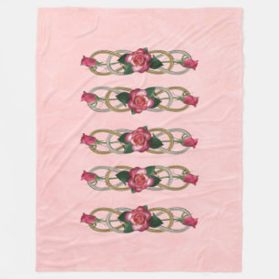 Couverture Polaire Doubles roses d'or d'argent d'infini + votre