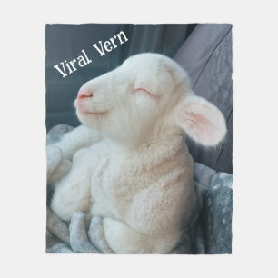 Couverture Polaire Douce Personnalité de l'Agneau Viral Vern 