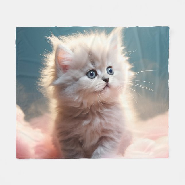 Couverture Polaire Douce petite chatte  (Créateur téléchargé)