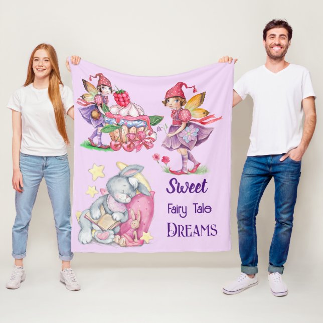 Couverture Polaire Douces rêves de conte de fées (En situation)