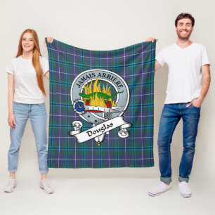 Couverture Polaire Douglas Moderne Clan Badge Tartan Plaid