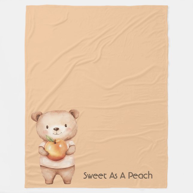 Couverture Polaire Doux comme un ours à la pêche (Devant)