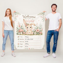 Doux design de bébé lapin avec champs de données d