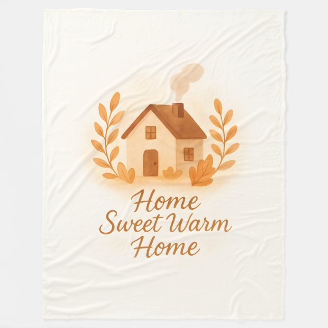 Couverture Polaire Doux Nid Chaud Doux Maison Plaid en Molleton Doux (Devant)