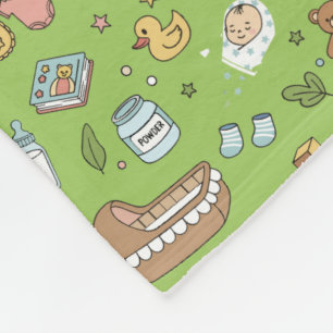 Couverture Polaire Doux Plaid de Nourrisson aux Motifs de Nursery Pas