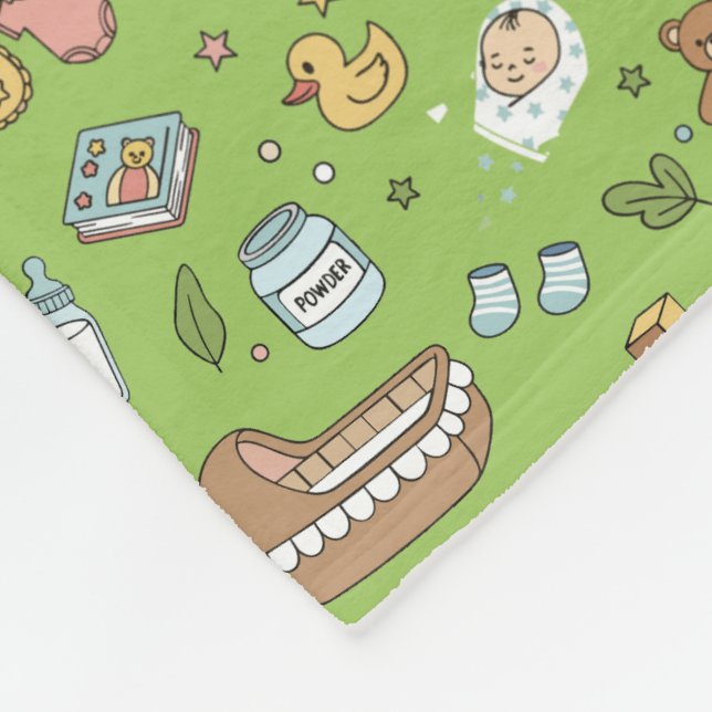 Couverture Polaire Doux Plaid de Nourrisson aux Motifs de Nursery Pas (Coin)
