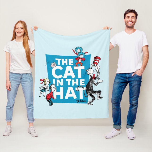 Couverture Polaire Dr Seuss | Chat dans le logo du Casquette - Caract (En situation)