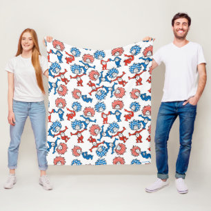 Couverture Polaire Dr. Seuss   Chose Un Chose Deux motif drapeau amér