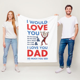 Couverture Polaire Dr. Seuss Je t'aime papa tellement que tu vois