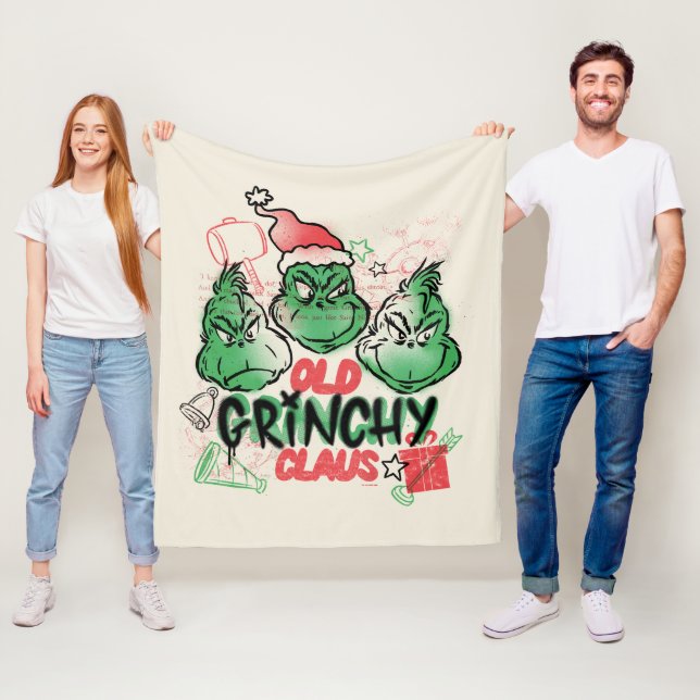 Couverture Polaire Dr. Seuss | Le vieux Grinch Noël (En situation)