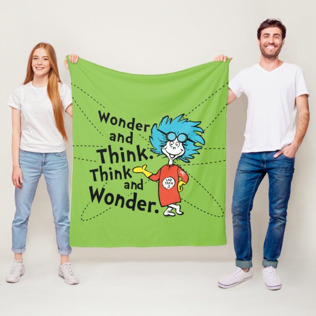 Couverture Polaire Dr Seuss | Merveilleuse et réfléchis. Pensez et ét (En situation)
