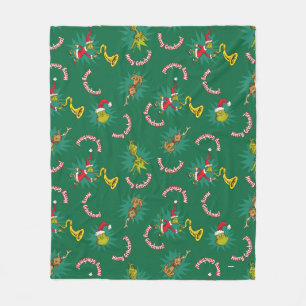 Couverture Polaire Dr Seuss Patters de Merry Grinchma