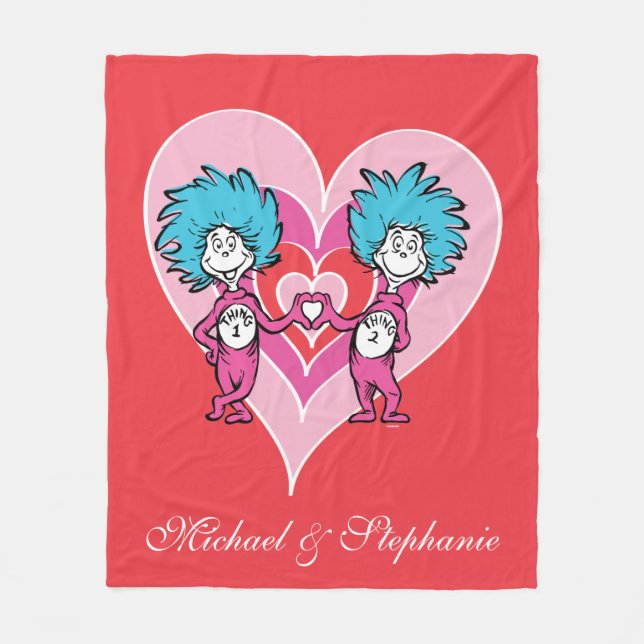 Couverture Polaire Dr. Seuss Valentine | Chose 1 Chose 2 (Devant)
