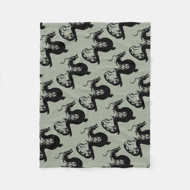 Couverture Polaire Dragon asiatique (Devant)
