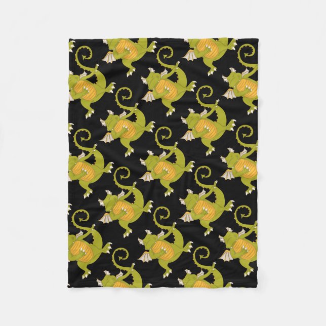 Couverture Polaire Dragon dansant (Devant)