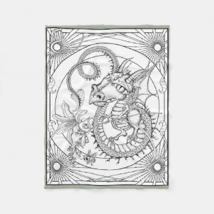 Couverture Polaire Dragon familier : Coloration de do-it-yourself par