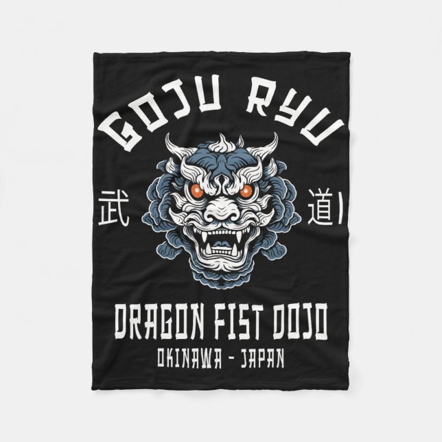 Couverture Polaire Dragon Fist Dojo Karaté Goju Ryu  (Devant)