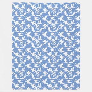 Couverture Polaire Dragon motif 01.bx4 Blue BG