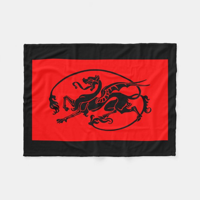 Couverture Polaire Dragon mythique, Année du Dragon Design (Devant (Horizontal))