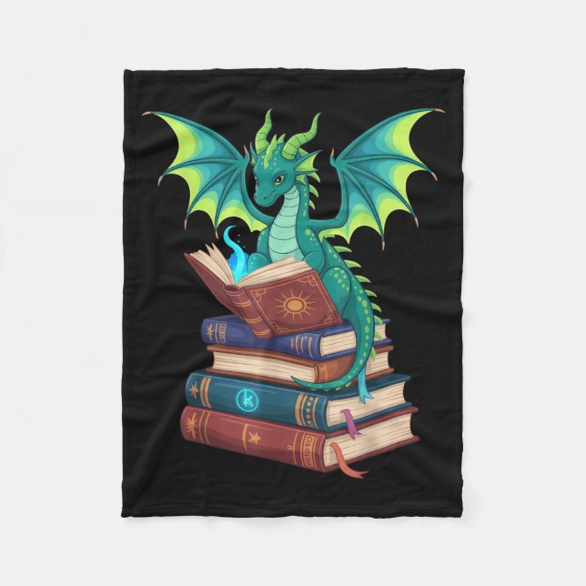 Couverture Polaire Dragon Reading Books Fantasy Lovers Mythical Creat (Devant)