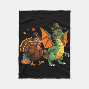 Couverture Polaire Dragon Turquie pèlerin Thanksgiving Citrouille Kid