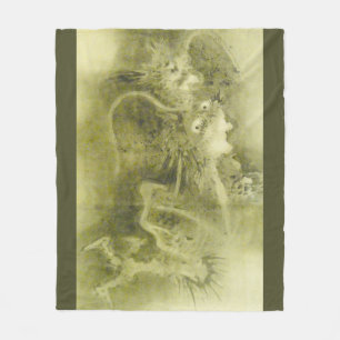 Couverture Polaire Dragon vert