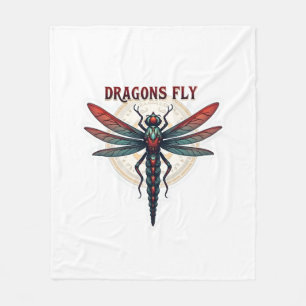 Couverture Polaire Dragonfly cool Machiné Steampunk - Dragons Fly -