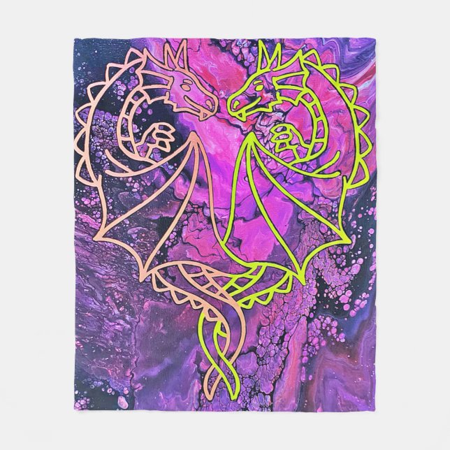 Couverture Polaire Dragons interconnectés (Devant)