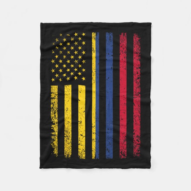 Couverture Polaire Drapeau 4 juillet États-Unis Drapeau colombien  (Devant)