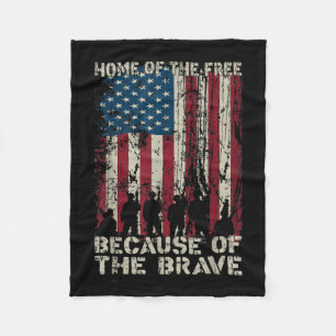 Couverture Polaire Drapeau À La Maison De La Liberté À Cause Du Brave