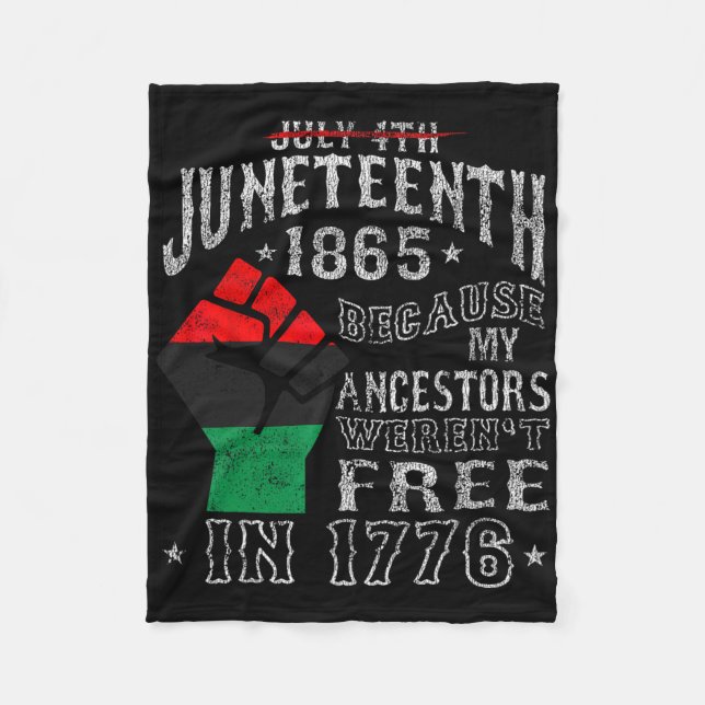 Couverture Polaire Drapeau afro-américain de la 10e Black Pride (Devant)