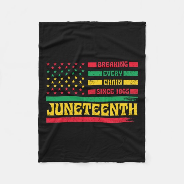 Couverture Polaire Drapeau Afro-Américain Drapeau Dun Dun Dun Dun Dun (Devant)