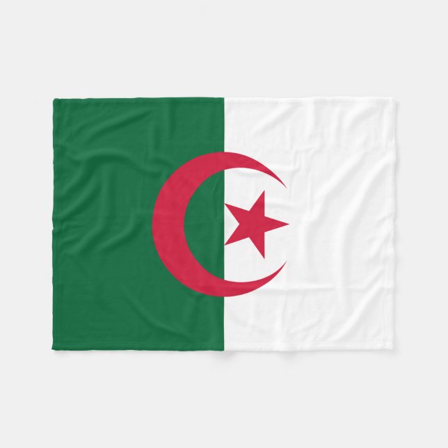 Couverture Polaire Drapeau algérien patriotique (Devant (Horizontal))