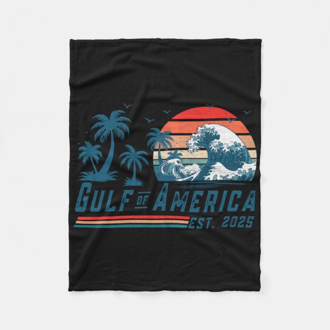 Couverture Polaire Drapeau Américain 2025 Du Golfe D'Usa Est (Devant)