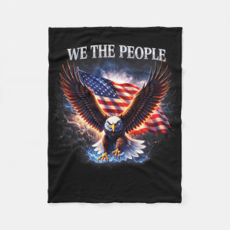 Couverture Polaire Drapeau Américain Aigle Jour De L'Indépendance Usa