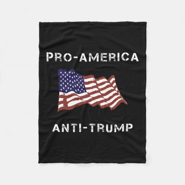Couverture Polaire Drapeau américain anti-Trump (Devant)