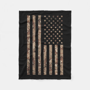 Couverture Polaire Drapeau américain camouflage militaire 4 juillet a