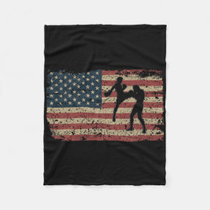 Couverture Polaire Drapeau américain de karaté Cadeau Karatéka MMA Ta