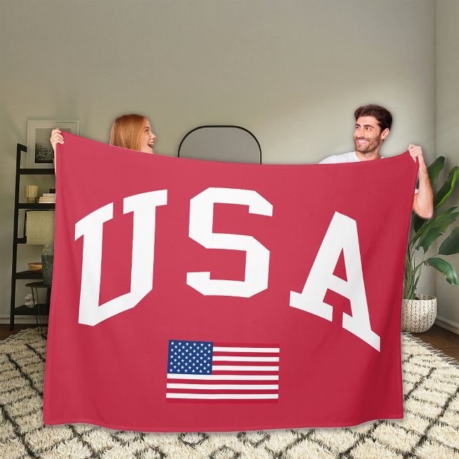 Couverture Polaire Drapeau américain de la fête de l'indépendance pat (Créateur téléchargé)