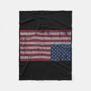 Couverture Polaire Drapeau Américain Distress Vers Le Bas États-Unis