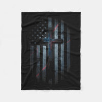 Drapeau américain grunge et croix Foi Famille Libe