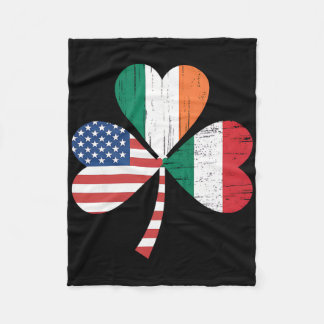 Couverture Polaire Drapeau Américain Irlandais Italien Irlande Italie