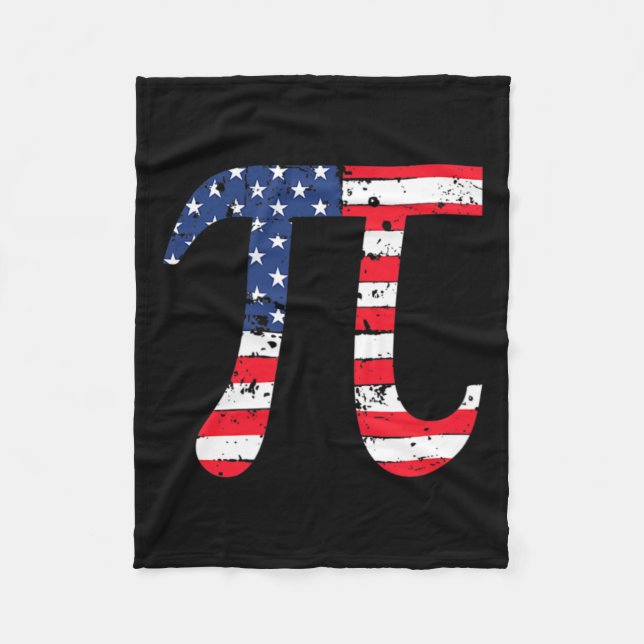 Couverture Polaire Drapeau américain Jour Pi Math patriotique Nerd 3. (Devant)